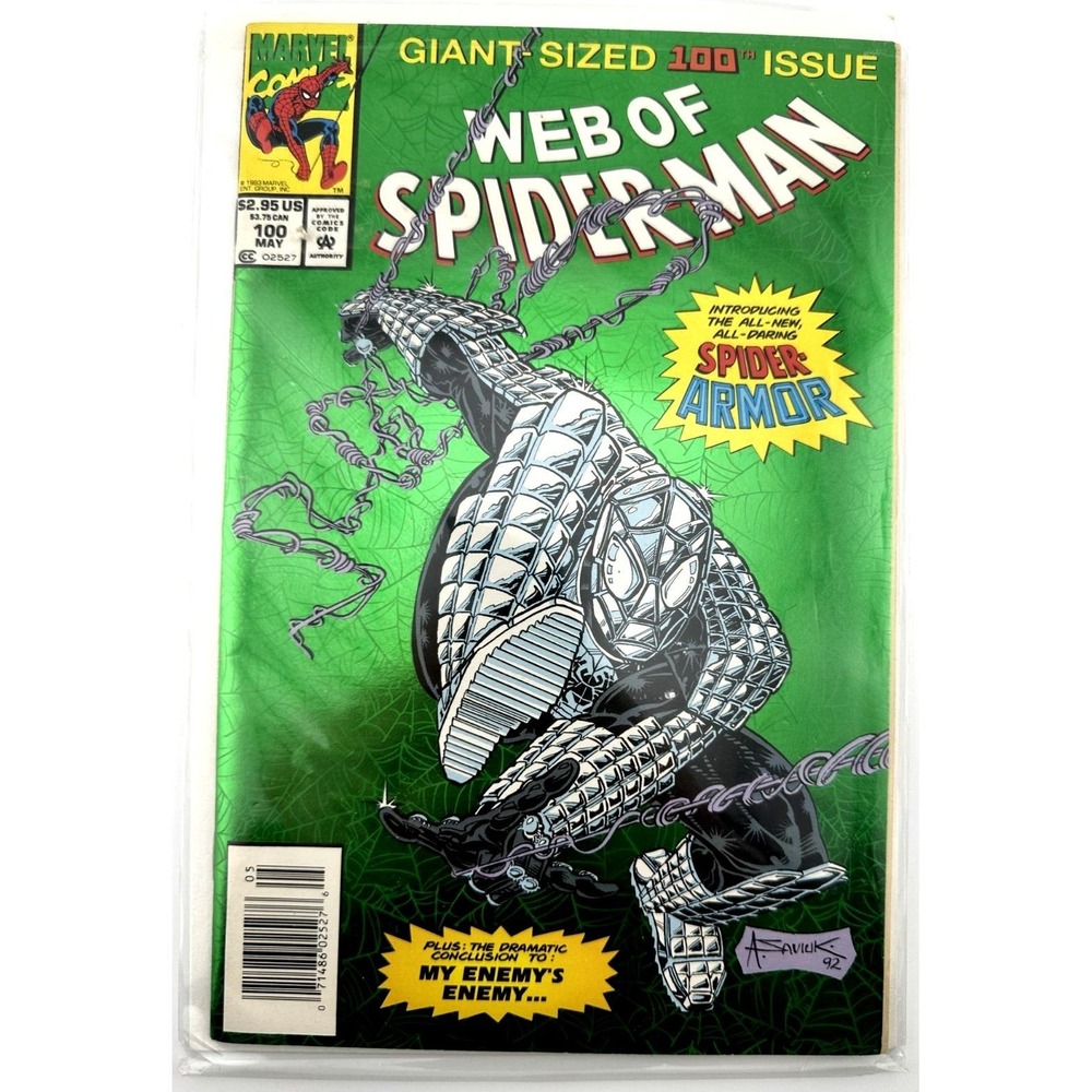Web of Spider-Man #100 (1993) Giant-Sized 1st‎ Spider-Armor Key Issue NM/VF